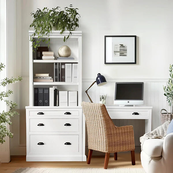 Writing Desk with Bookcase File Cabinet - Decor Steals | Decor Steals