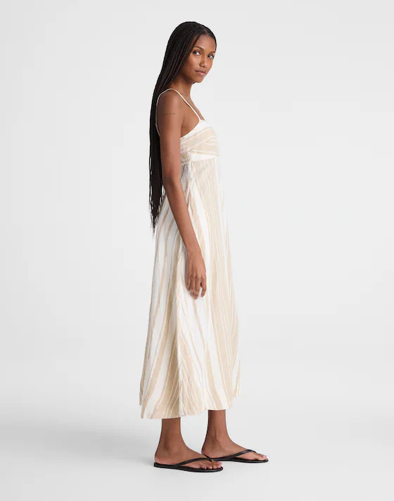 Empire-Waist Midi Dress in 100% Linen | Madewell