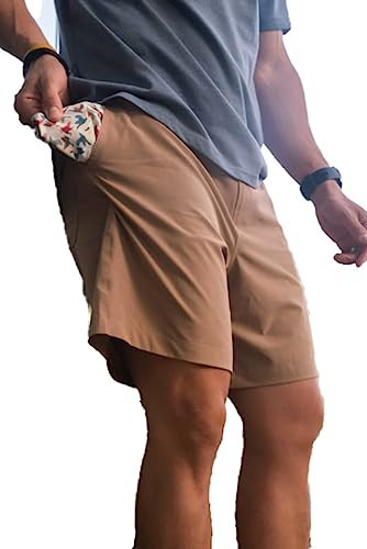 Burlebo Men's Everyday Shorts (Desert Tan - All Over Ducks, Small) | Amazon (US)