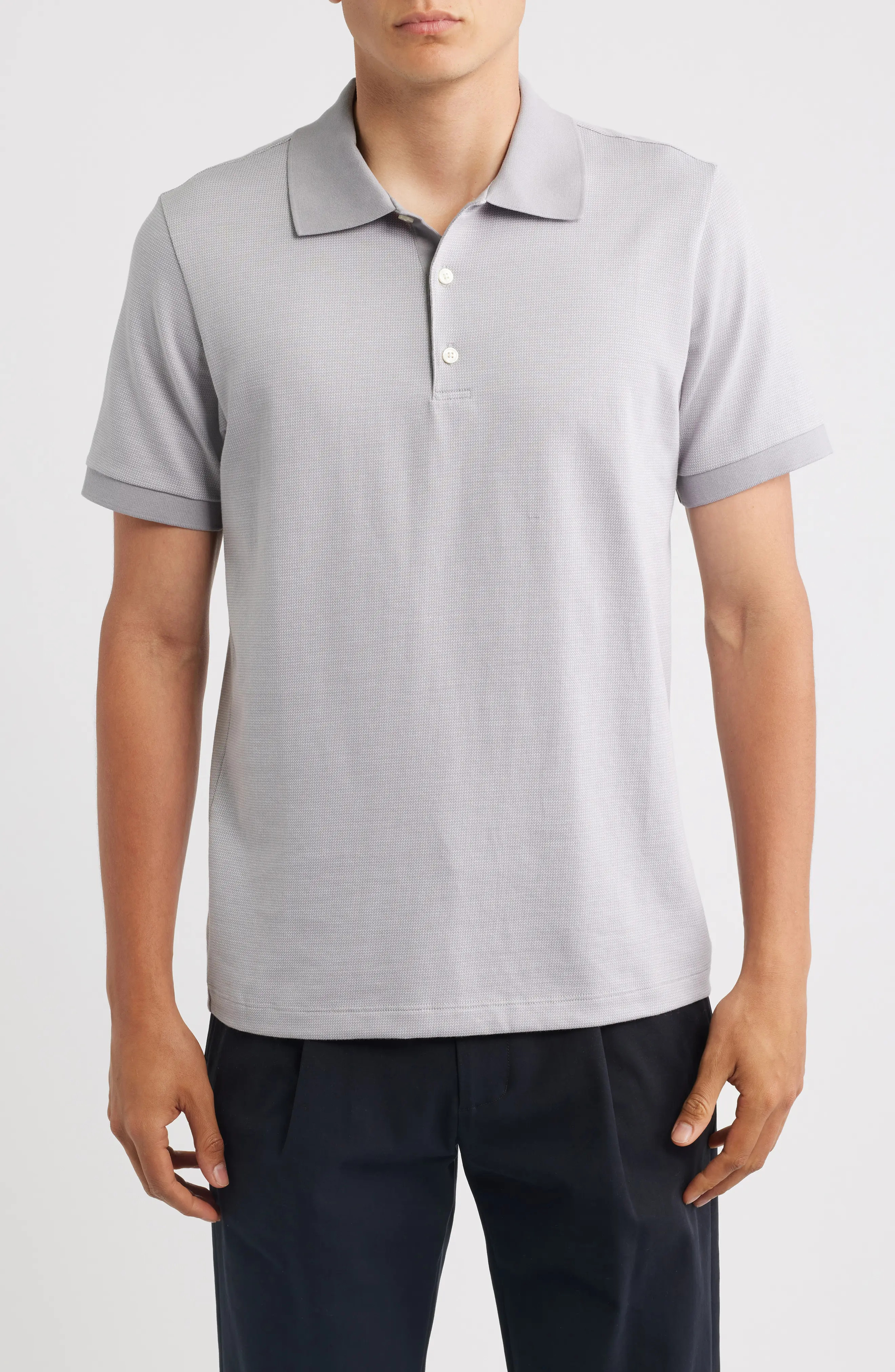 Geometric Jacquard Cotton Polo (Men) | Nordstrom | Nordstrom