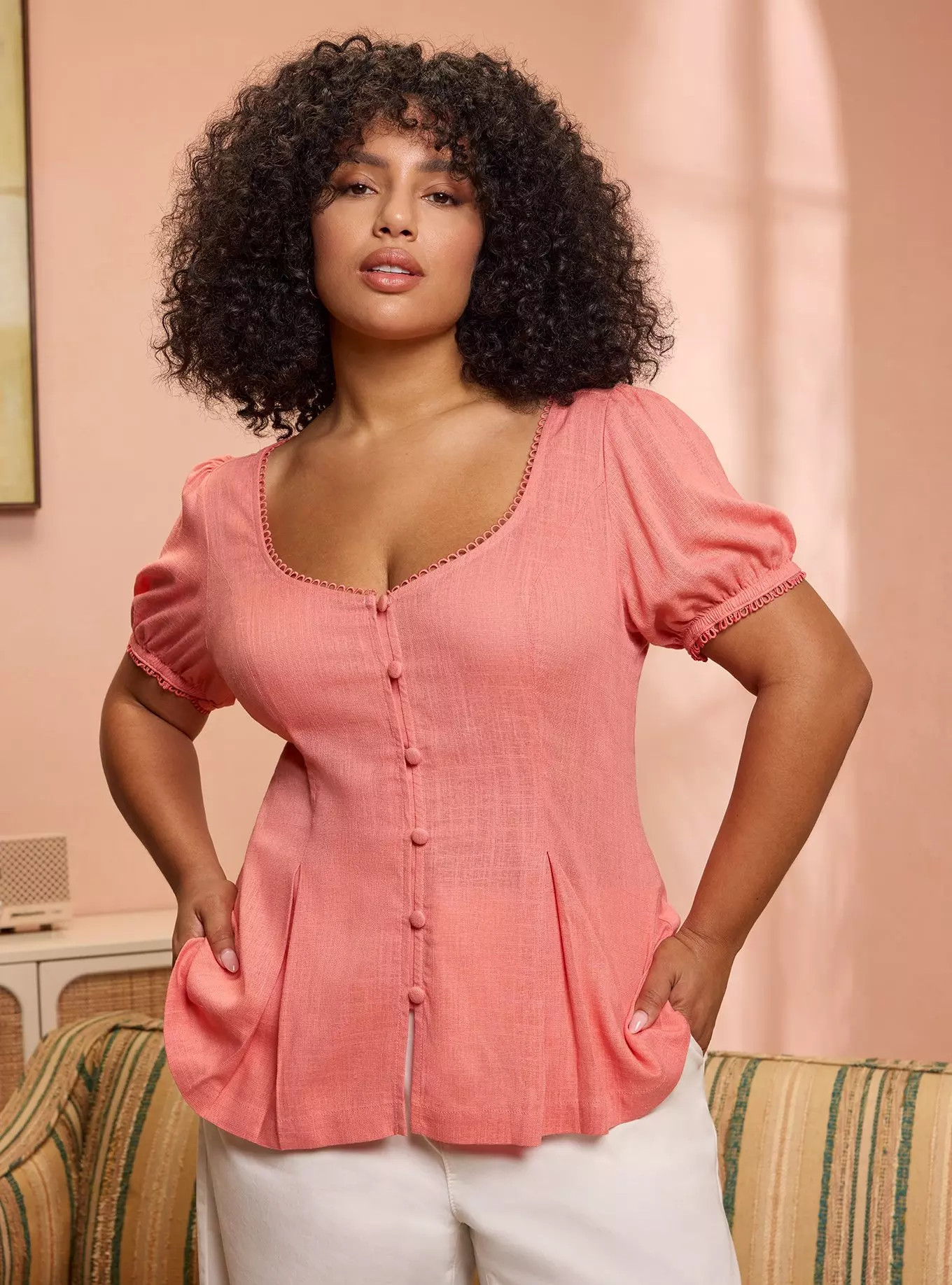Belle Isle Button Front Top | Torrid (US & Canada)