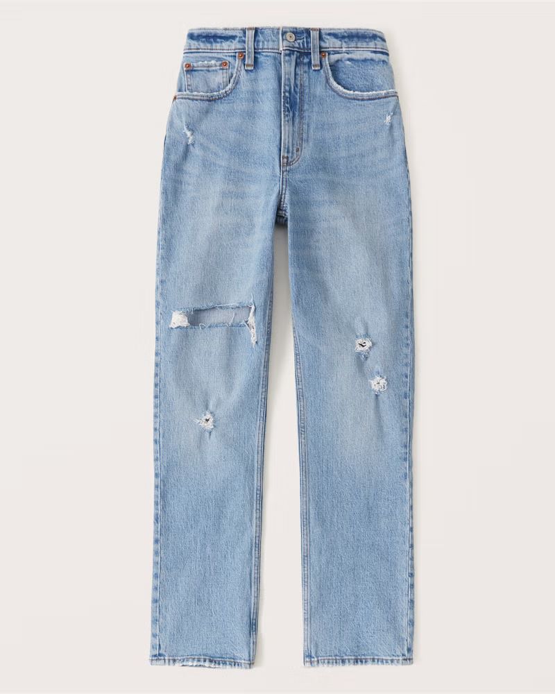 90s Ultra High Rise Straight Jeans | Abercrombie & Fitch (US)