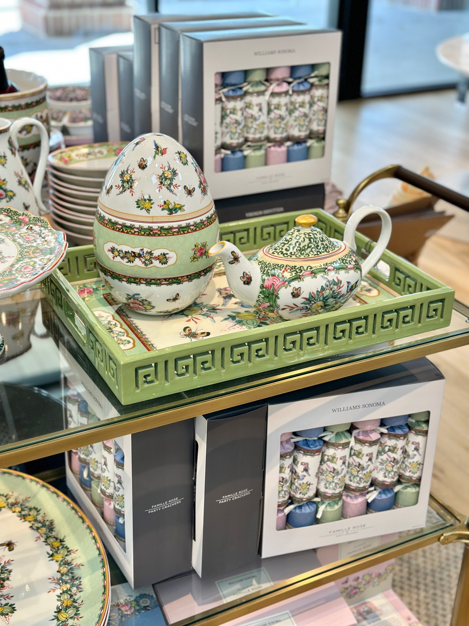 New arrivals, Greek key Tray, grandmillennial decor, Easter tableware, chinoiserie, green decor, granny chic , giant Easter egg, familie rose teapot, gold bar cart  

#LTKunder50 #LTKhome #LTKsalealert