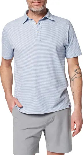 Cloud Stripe Cotton & Modal Polo | Nordstrom