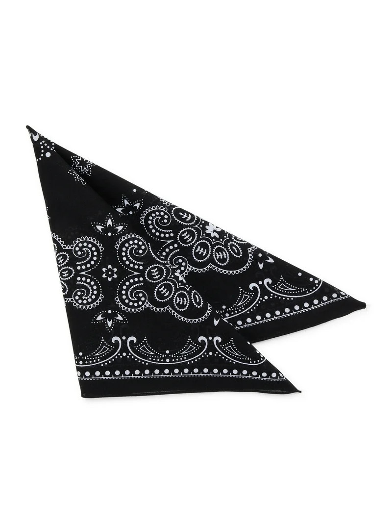 Time and Tru Women's Western Star Bandana, Black Soot, One Size Fits Most | Walmart (US)