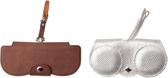 Sopaila 2 Pcs Eyeglasses clip PU Glasses Case Multifunctional Glasses Bag | Amazon (US)