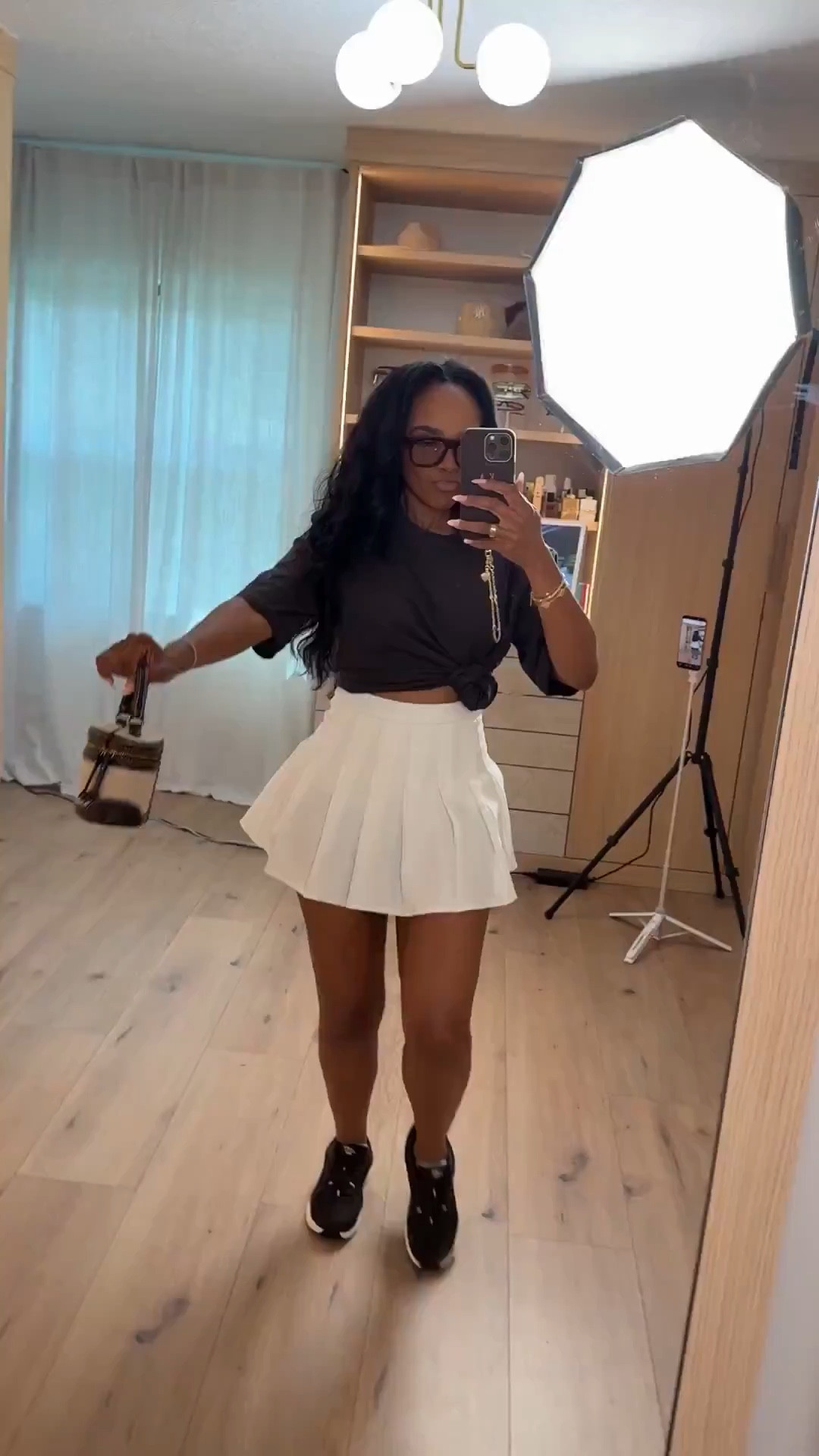 Scroll to shop this sporty-chic look featuring a pleated mini skirt styled with a knotted tee and sneakers for that effortless off-duty vibe. This is one of those outfits you can mix and match endlessly—dress it up or keep it casual—making it a smart long-term buy where the cost per wear keeps dropping.

Perfect for errands, travel days, casual outings, athleisure looks, or weekend wear.



#LTKootd #LTKPetite