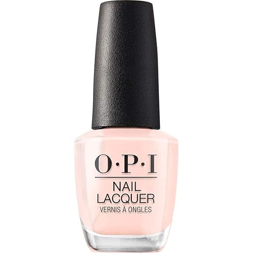 OPI Nail Lacquer, Bubble Bath, Sheer Soft Hint of Pink Crème Finish Nude Nail Polish, Up to 7 Da... | Amazon (US)