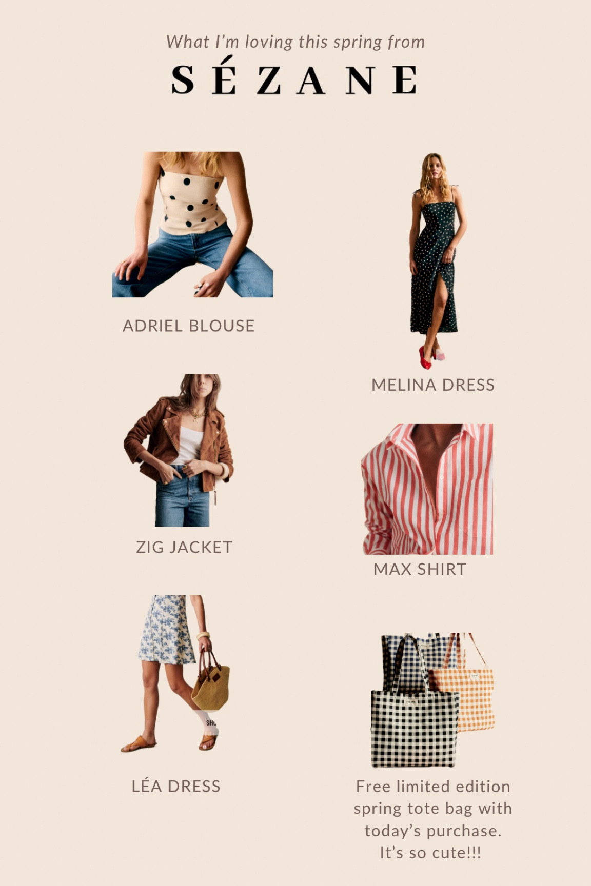 On my Sézane spring wishlist! 

#LTKspring #LTKFashionMonth #LTKmidsize