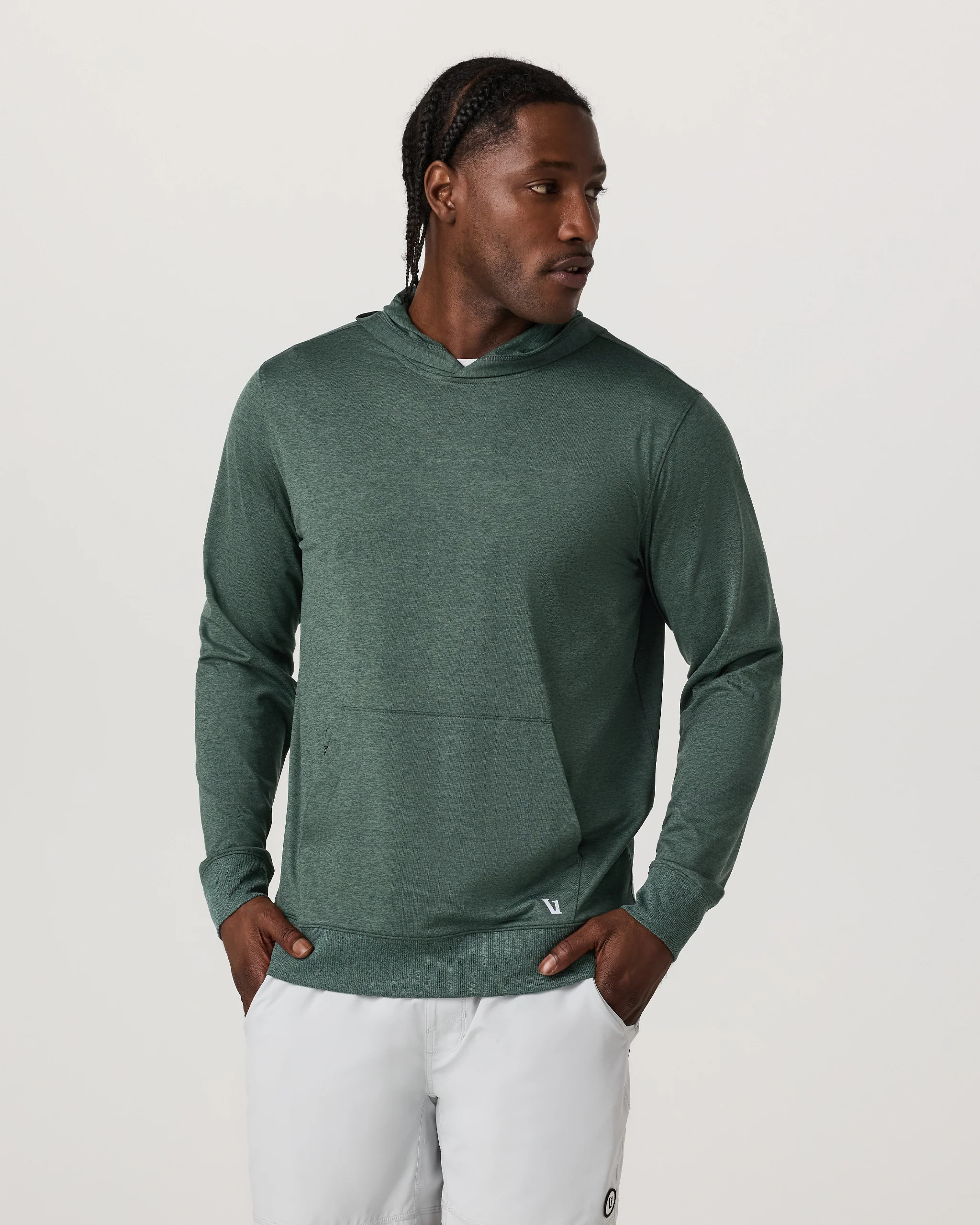 Sunday Hoodie 2.0 | Men's Agate Green Heather Hoodie | Vuori | Vuori Clothing (US & Canada)