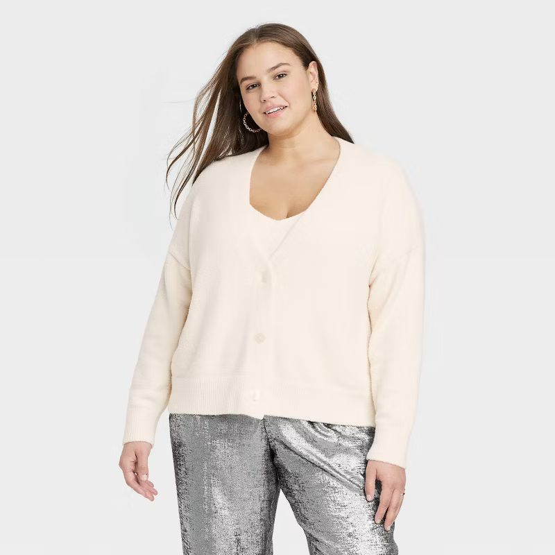 Women's Fuzzy Cardigan - A New Day™ | Target