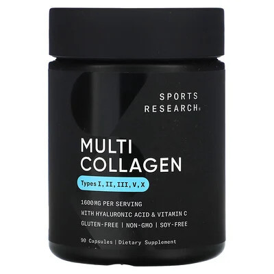 Sports Research, Multi Collagen , 1,600 mg, 90 Capsules | iHerb