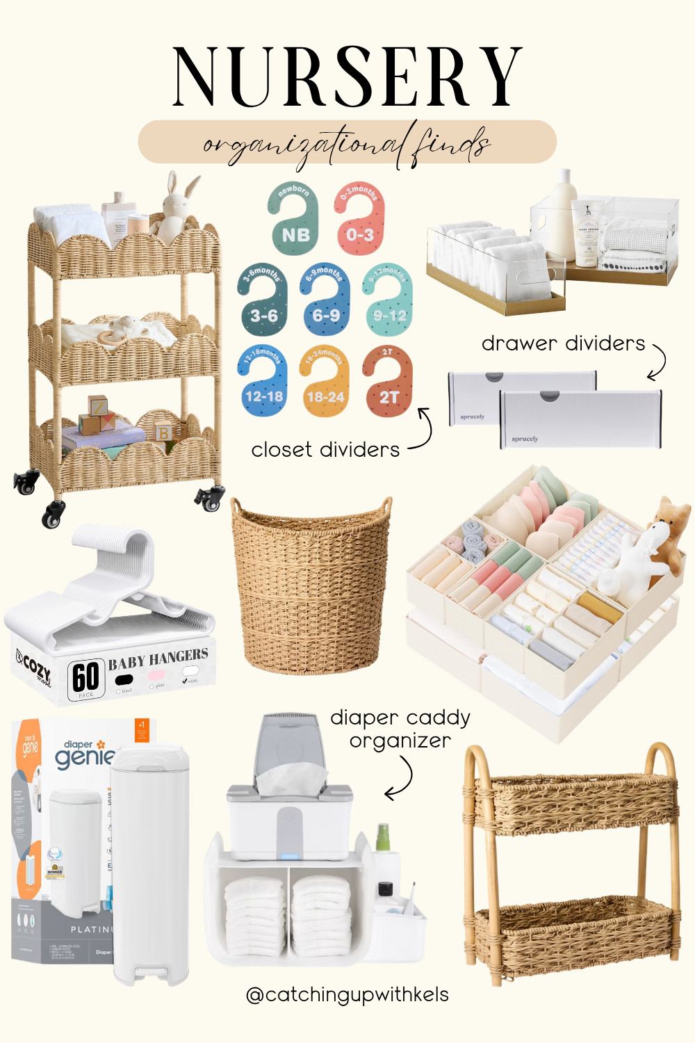 Nursery organization but make it cute + functional! These are my go-to finds to keep everything neat, easy to grab, and actually stay organized. From closet dividers to diaper caddies, these little things make a big difference! 

 

 #LTKmomlife #LTKBaby #LTKKids