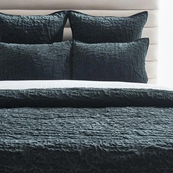 Madera Velvet Coverlet Set - Midnight Blue | Z Gallerie