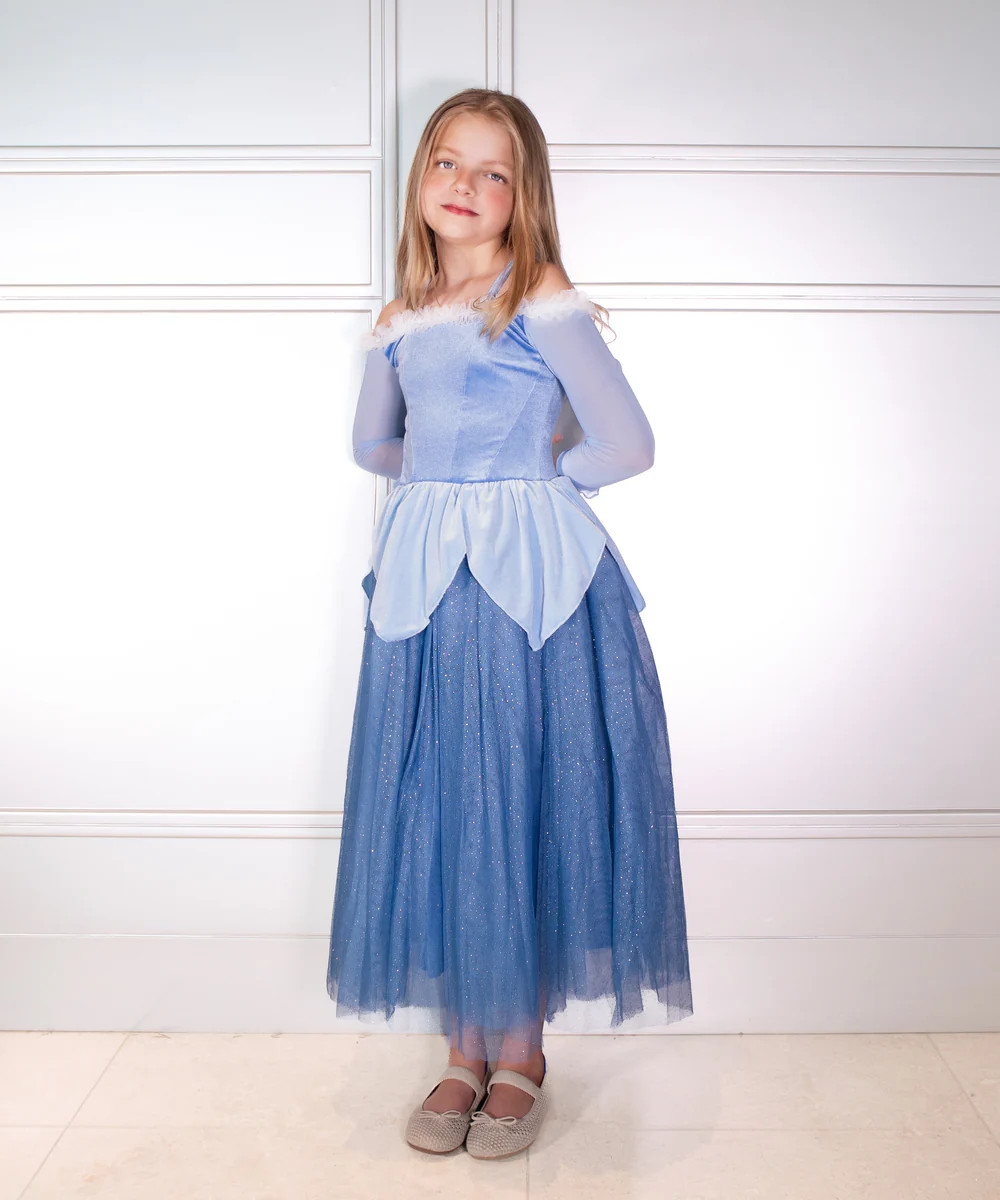 The Blue Sleeping Princess Dress – Luxury Kids Costume by Teresita Orillac | Joy Costumes