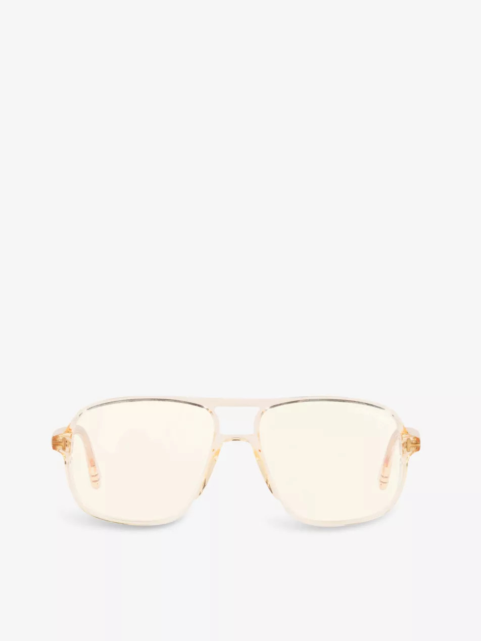 FT5737 aviator-frame acetate sunglasses | Selfridges