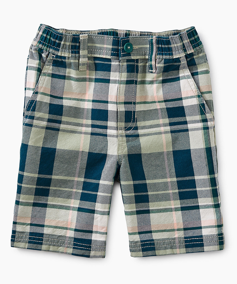 Tea Collection Boys' Casual Shorts Delta - Delta Plaid Travel Shorts - Boys | Zulily