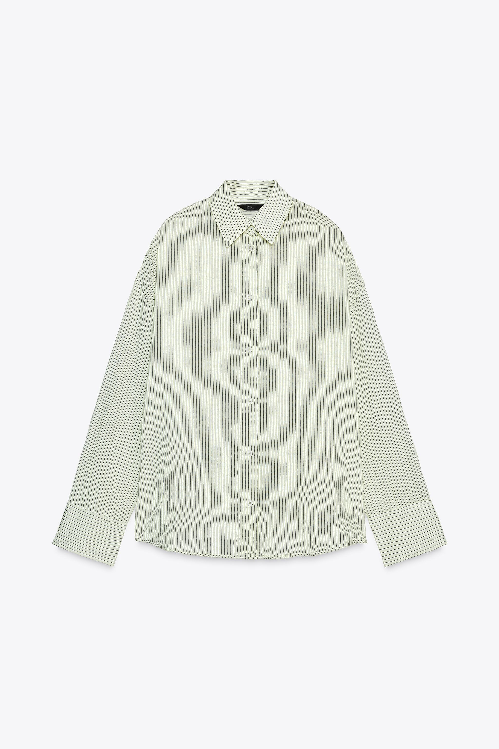 STRIPED OVERSIZED SHIRT | Zara US