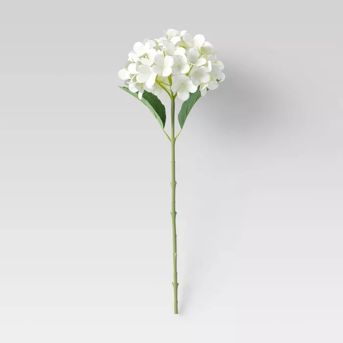 24" Artificial Hydrangea Plant Stem Arrangement White - Threshold™ | Target
