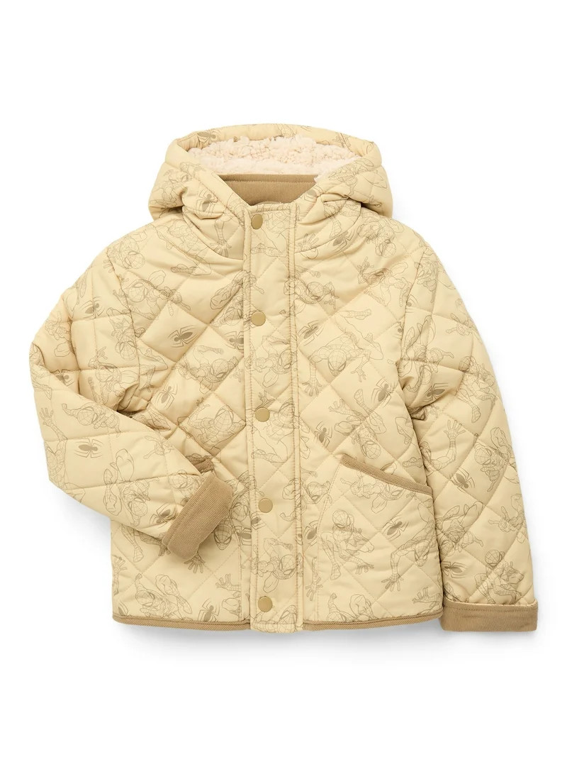 Character Toddler Boy Quilted Jacket with Faux- Shearling Lining, Sizes 2T-5T | Walmart (US)