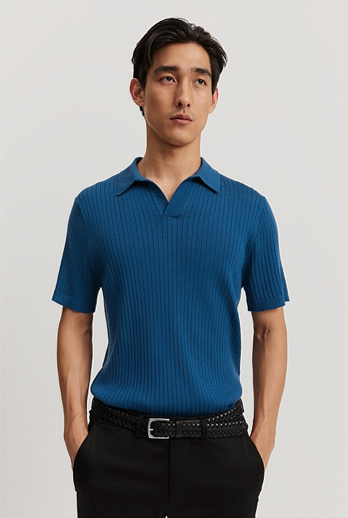 Verified Australian Merino Rib Trophy Polo | Country Road