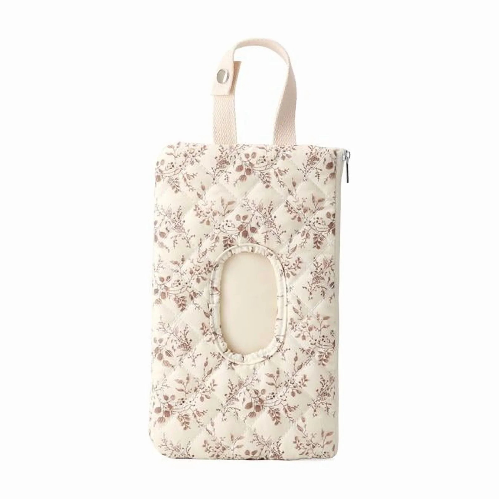 1Pc Hanging Floral Wet Wipes Bag - Beige All-Over Print, Textured Pattern, Lightweight Portable O... | Walmart (US)