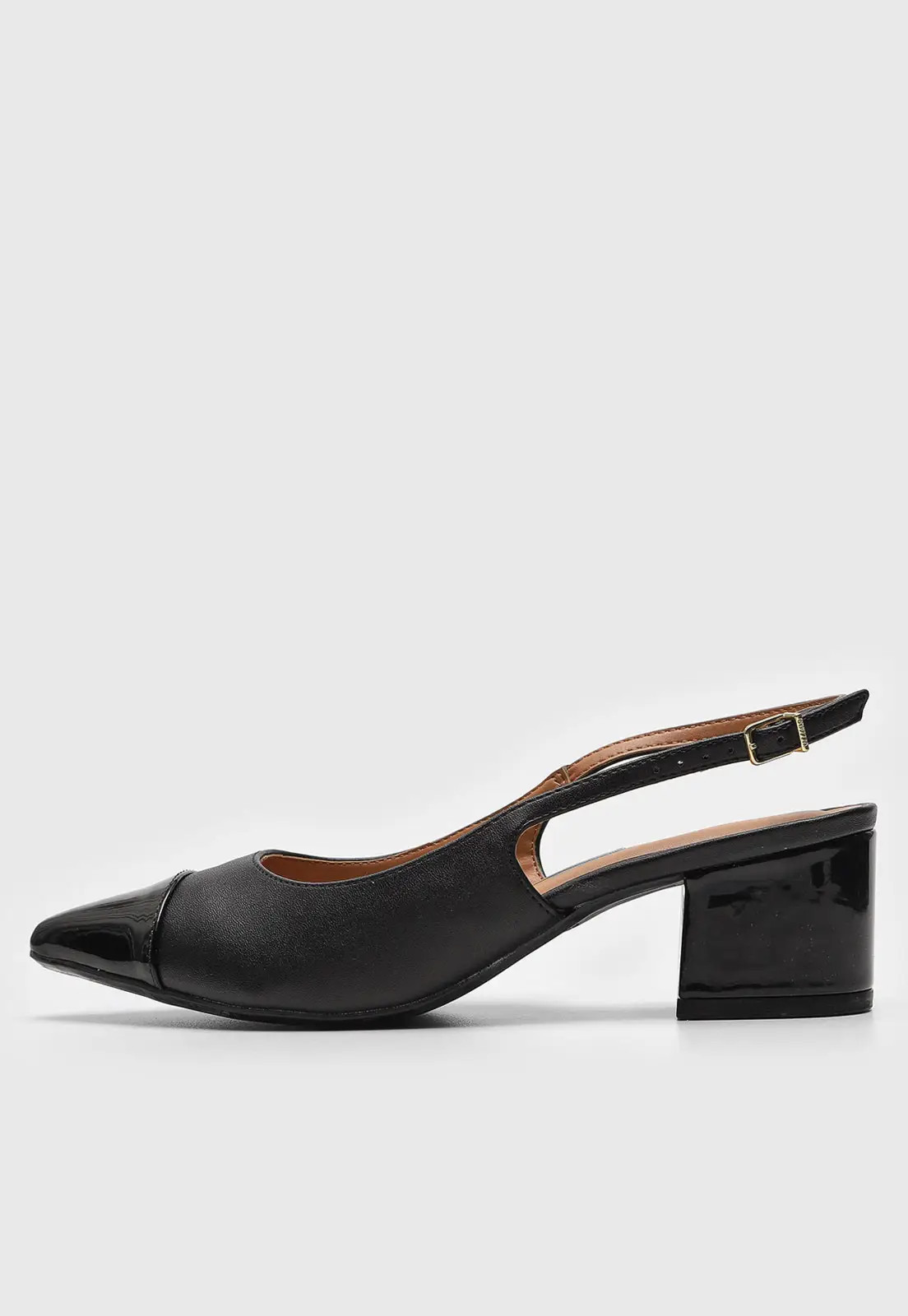 Scarpin Vizzano Slingback Preto | Dafiti (BR)