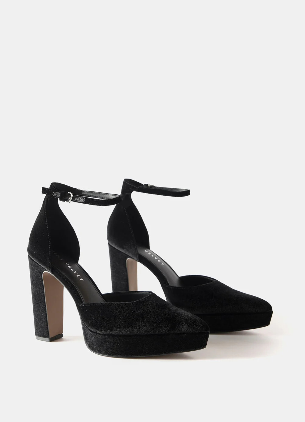 Black Velvet Platform Heels | Mint Velvet