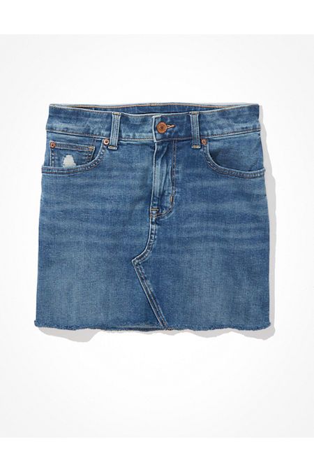 AE Ne(x)t Level Stretch Denim Mini Skirt | American Eagle Outfitters (US & CA)