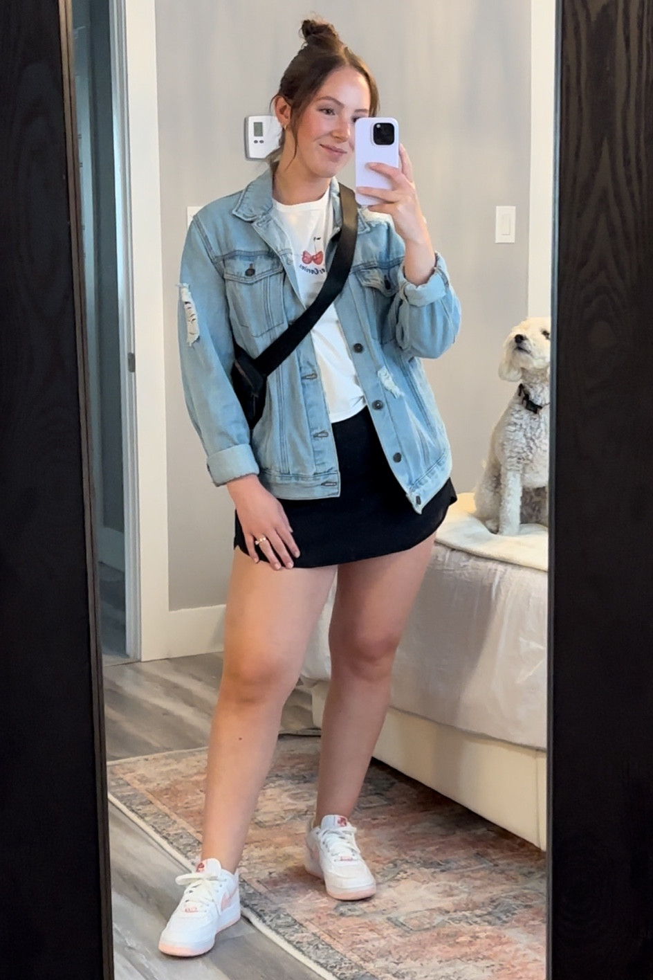 Casual outfit for patio drinks with the gals 🍒 Top (M), skort (8), jacket (old men’s small)

#LTKstyletip #LTKFind #LTKSeasonal