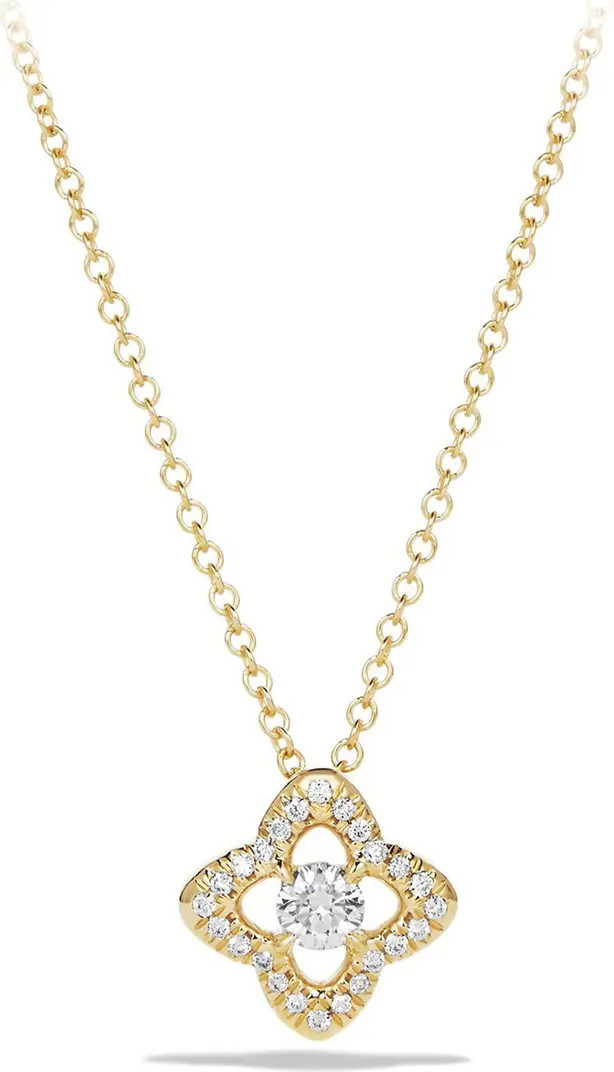 David Yurman 'Venetian Quatrefoil' Necklace with Diamonds in Gold | Nordstrom | Nordstrom