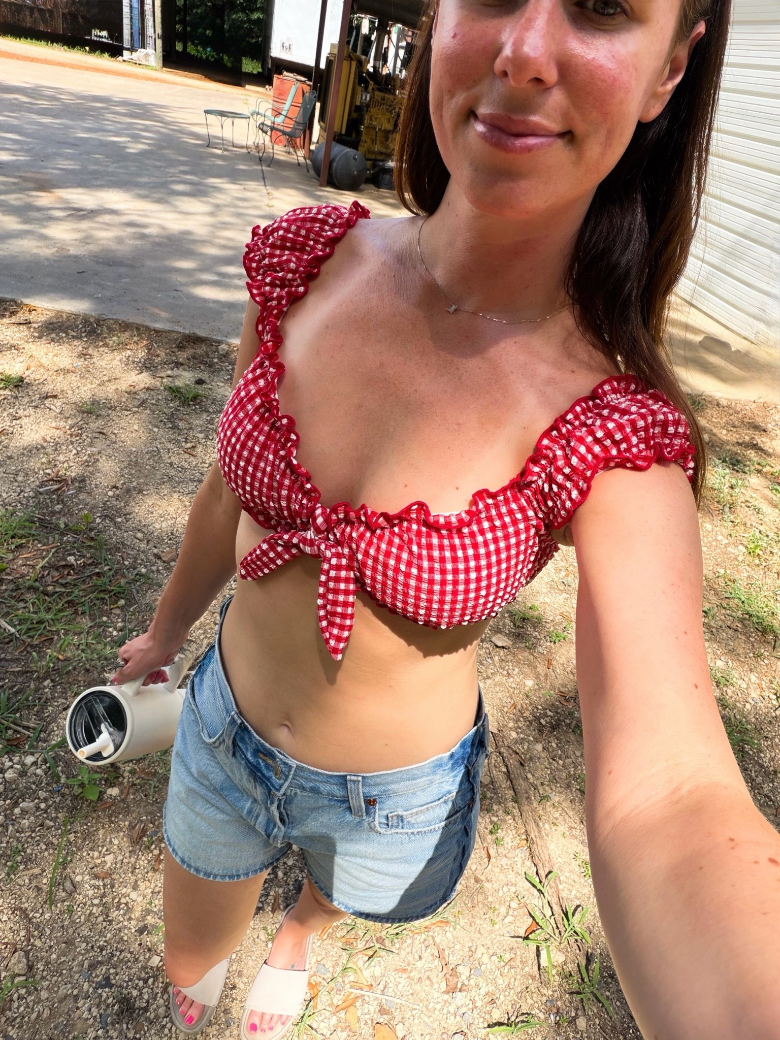 Gingham swim suit // red white and blue // denim shorts // under $50 // Kacey musgraves for Walmart // target // baggy shorts // hydro jug

#LTKootd #LTKgrwm #LTKTravel