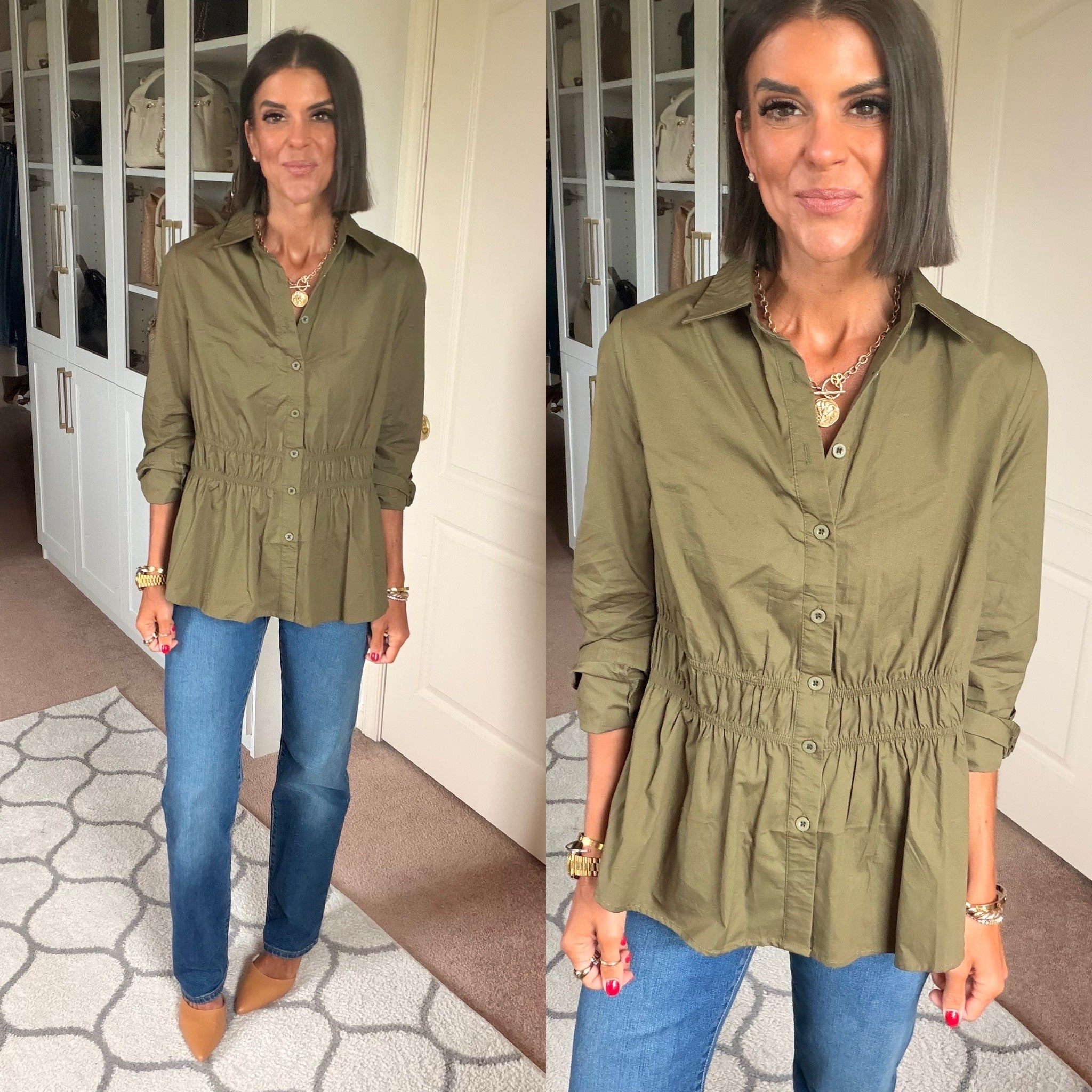 Size small in top size 24 in jeans

#LTKdayinmylife #LTKgrwm #LTKootd