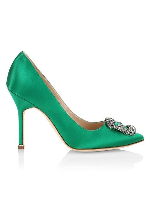 Hangisi 105 Embellished Satin Pumps | Saks Fifth Avenue