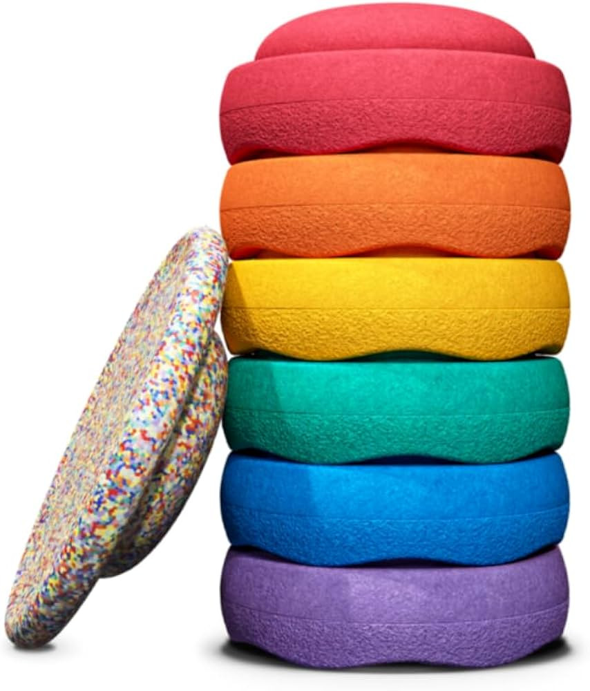Stapelstein\u00ae \u2013 Rainbow I Balanciersteine f\u00fcr Kinder I 6 Farbenfrohes Motorikspielz... | Amazon (DE)