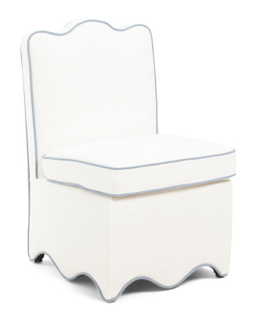 21x32 Scalloped Skirted Bottom Dining Chair | TJ Maxx