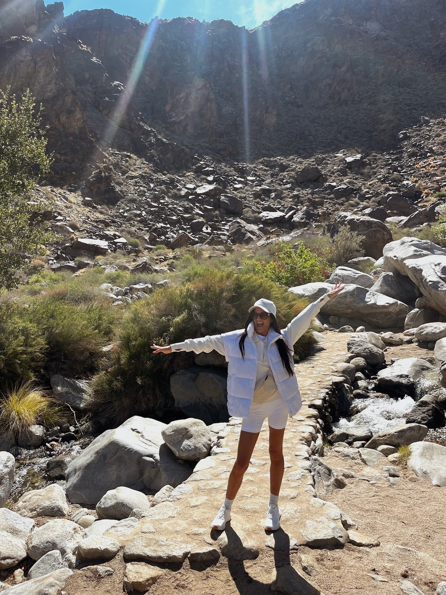 Bride hiking outfit | white workout set | Amazon | hoka | puffer vest | short set | hiking | activewear | fitness | walking | trucker hat | bachelorette | travel | honeymoon | athletic 

#LTKWedding #LTKTravel #LTKActive