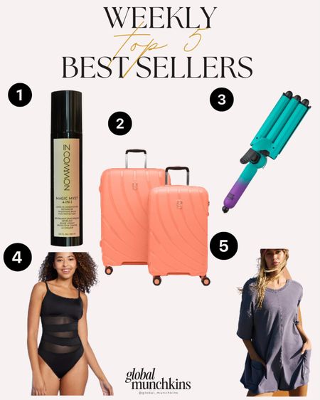 Last weeks best sellers!  Hair magic, our favorite luggage, Ella’s wave tool, the bra swim suit and Ella free people romper. 

#LTKstyletip #LTKsalealert #LTKfamily