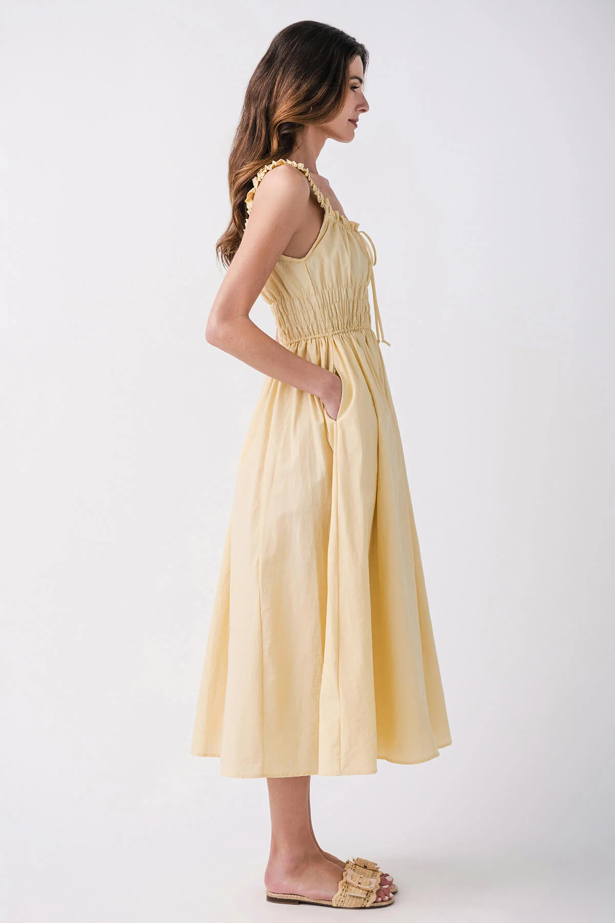 By Together Libra Smocked Waist Maxi Dress | Social Threads