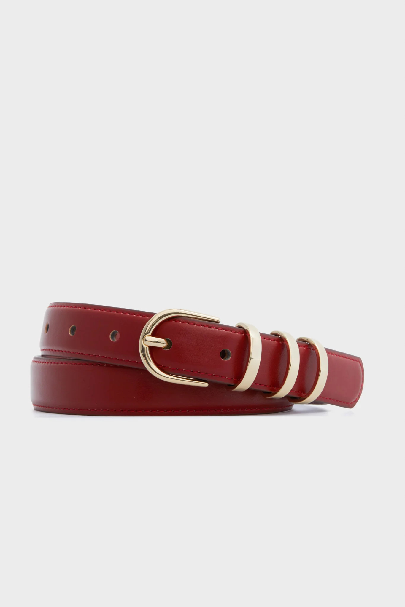 Red Triple Keeper Skinny Belt | Tuckernuck (US)
