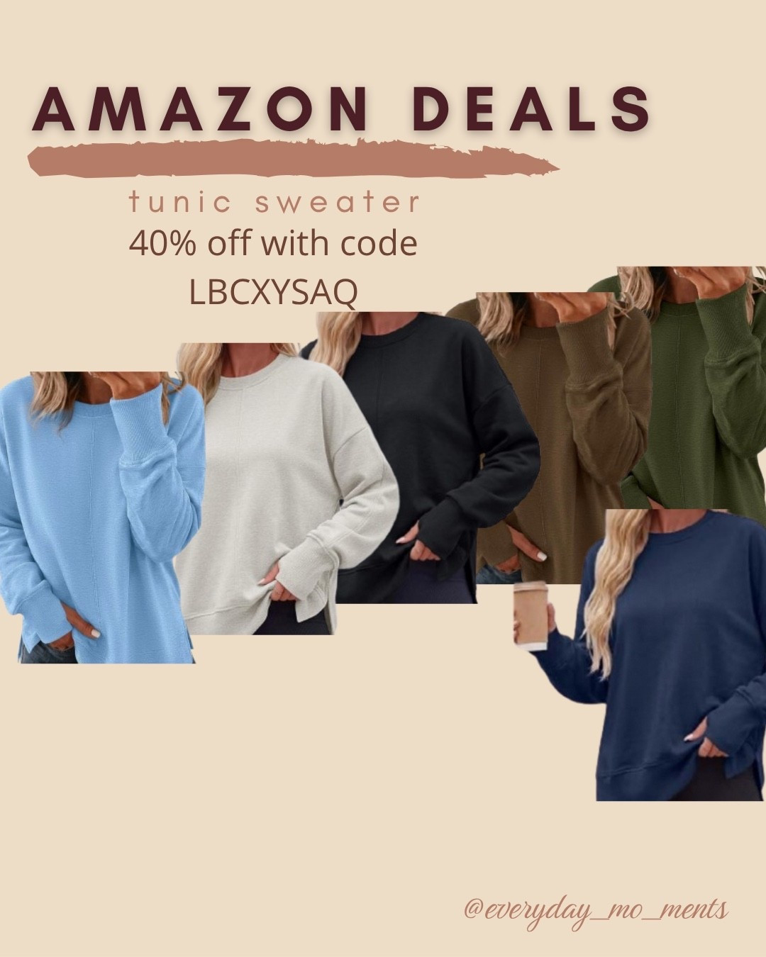 $18 ends 9/3

Amazon fashion
Amazon deals
Tunic sweater
Leggings top
Comfy outfit

#LTKSaleAlert