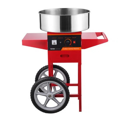 Electric Cotton Candy Machine with Cart, 1000W Commercial Candy Floss Maker with Stainless Steel Bowl, Sugar Scoop and Drawer, Perfect for Home, Kids | Wayfair North America