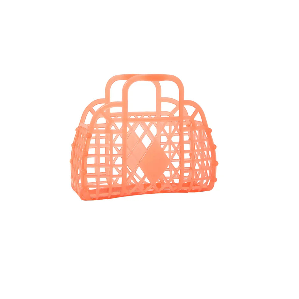 Retro Basket Jelly Bag, Neon Orange - Mini | Jollity & CO.