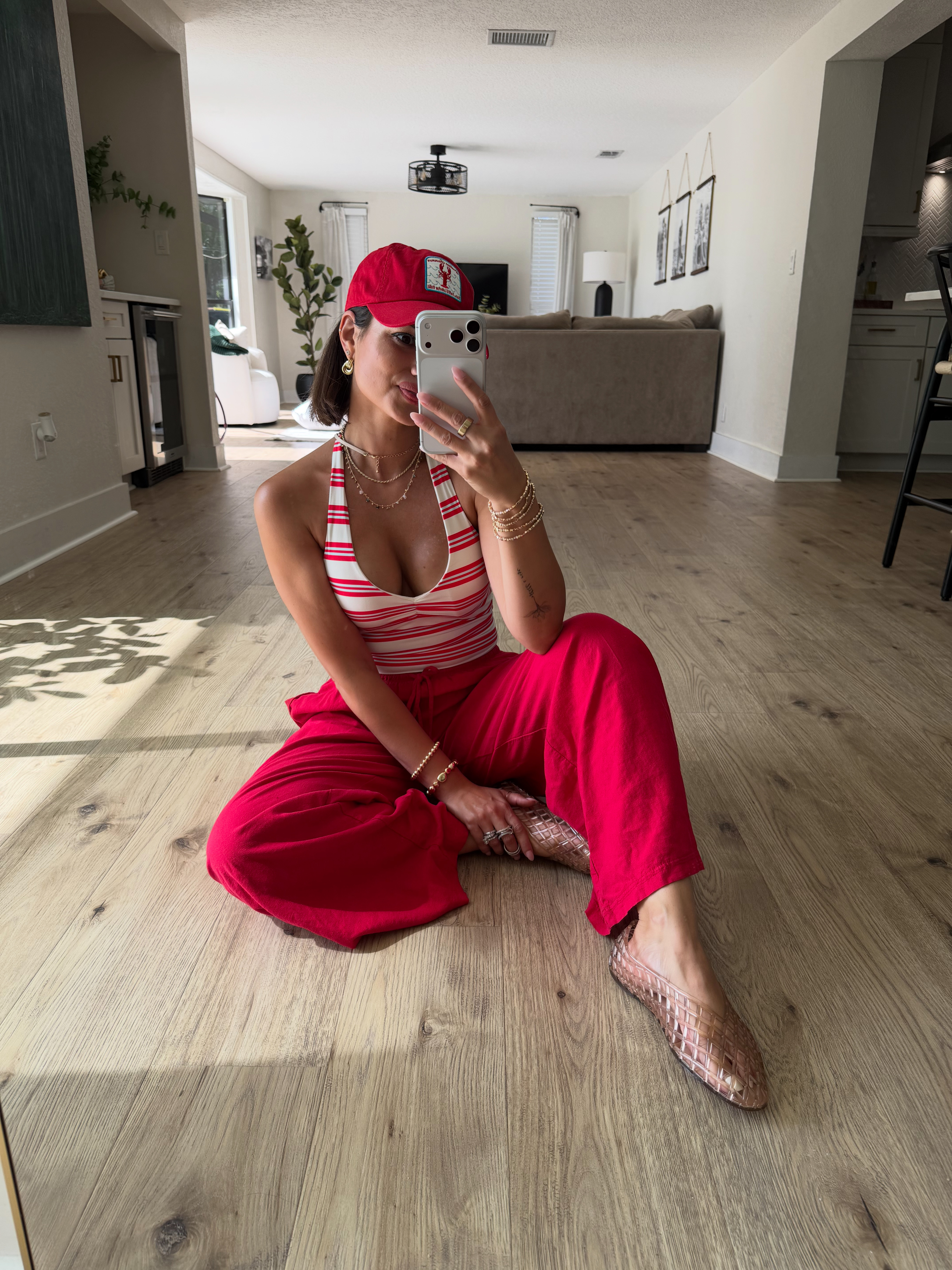 Stripes, linen, and a little red moment from Target♥️ 

 #LTKdayinmylife #LTKgrwm #LTKootd
