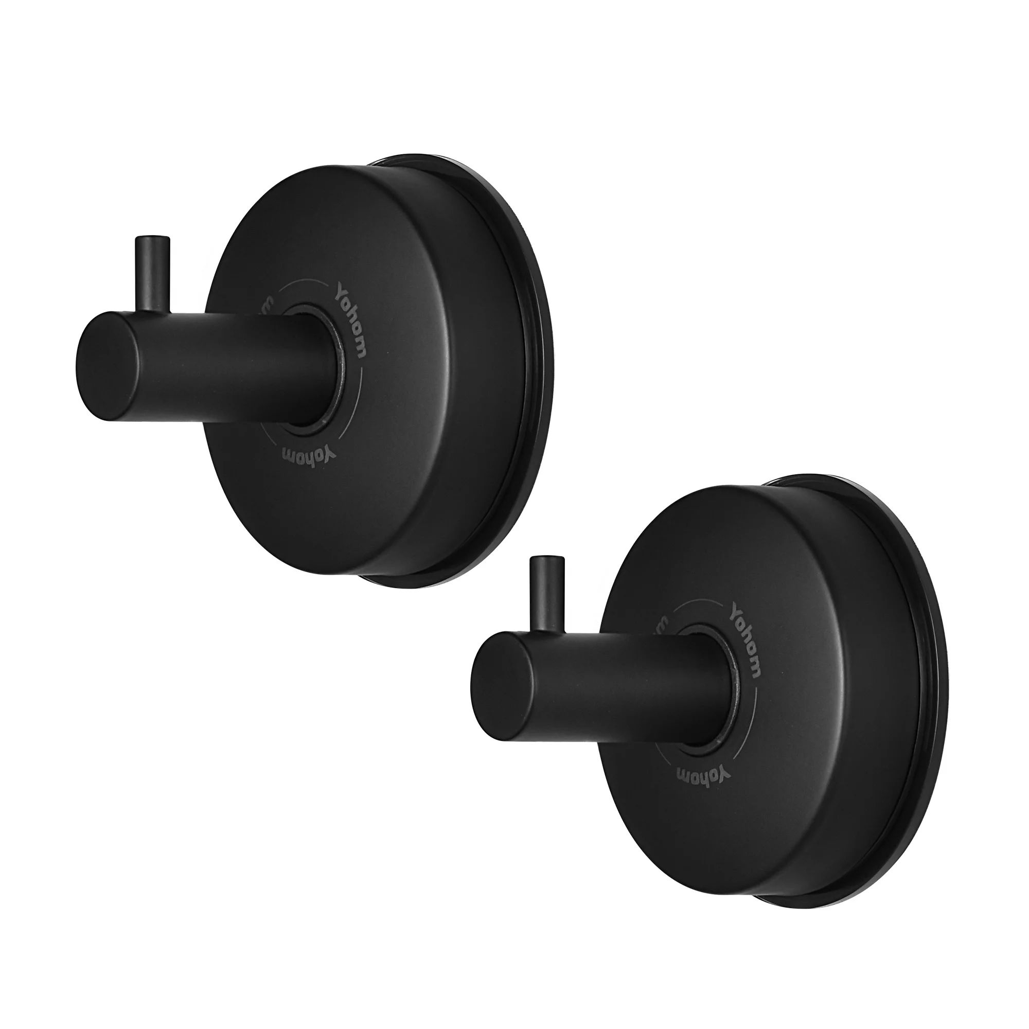 Yohom Black Suction Cup Hooks for Shower Stainless Steel Bathroom Towel Holder for Wall Vacuum Su... | Walmart (US)