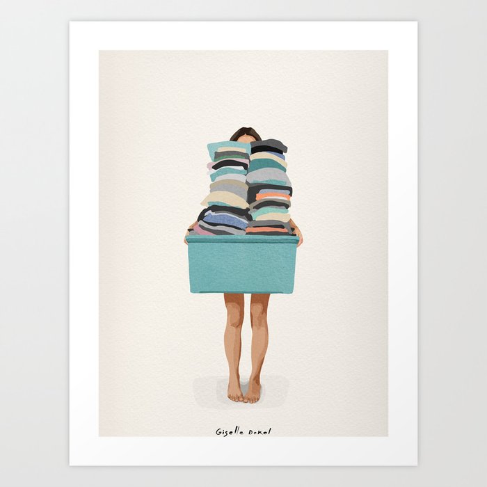 Laundry Basket Art Print | Society6