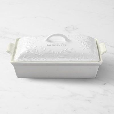 Le Creuset Olive Branch Collection Heritage Stoneware Rectangular Covered Casserole | Williams-Sonoma