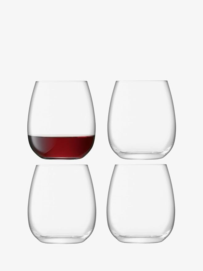 LSA International Borough Stemless Glass 455 ml Clear | Set of 4 | Dishwasher Safe | BG11 | Amazon (UK)