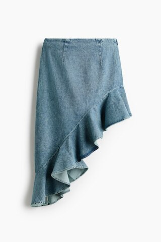 Asymmetric denim skirt | H&M (UK, MY, IN, SG, PH, TW, HK)