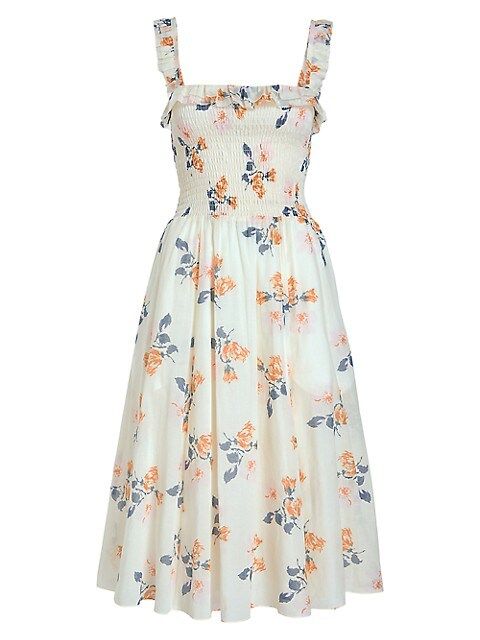 Evlyn Floral Cotton Day Dress | Saks Fifth Avenue